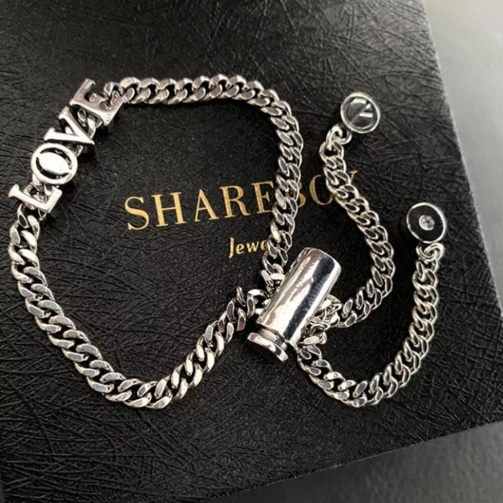 Sterling Silver Tassel Chain Link Bracelet